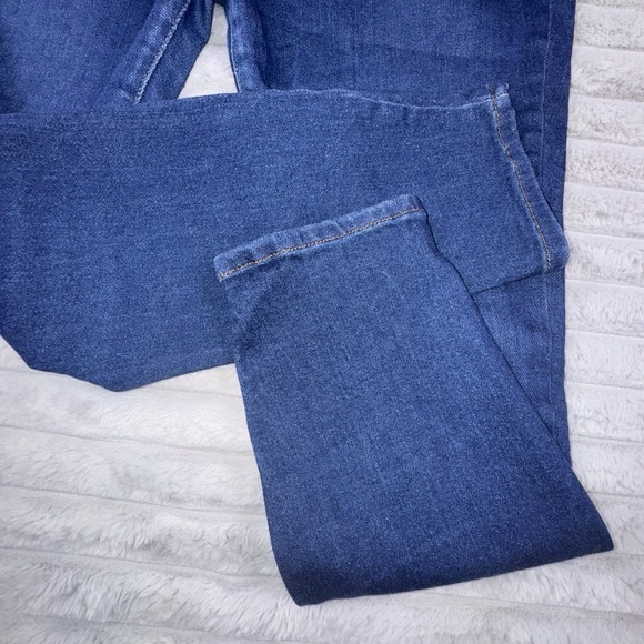 Anthropologie Pilcro Sz 32 High‎ Rise Button Fly STRETCH Skinny Blue Jeans 32x26 - Picture 9 of 13